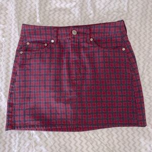 Plaid American Eagle Mini Skirt